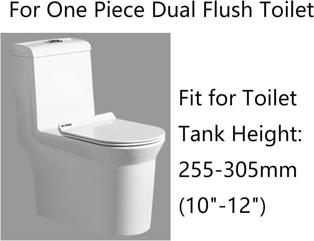 T Tulead Toilet Dual Flush Valve,Fill Valve,Push Button,Toilet Repair Kit 210Mm Height, for 255-305Mm Toilet Tank, for Ceramic Hole Dia, 65-70Mm