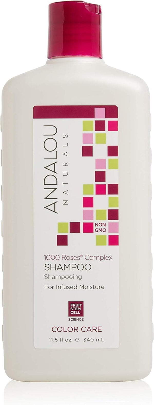 Andalou Naturals Shampoo Fluid Ounce, Complex Color Care 1000 Roses, 11.5 Fl Oz