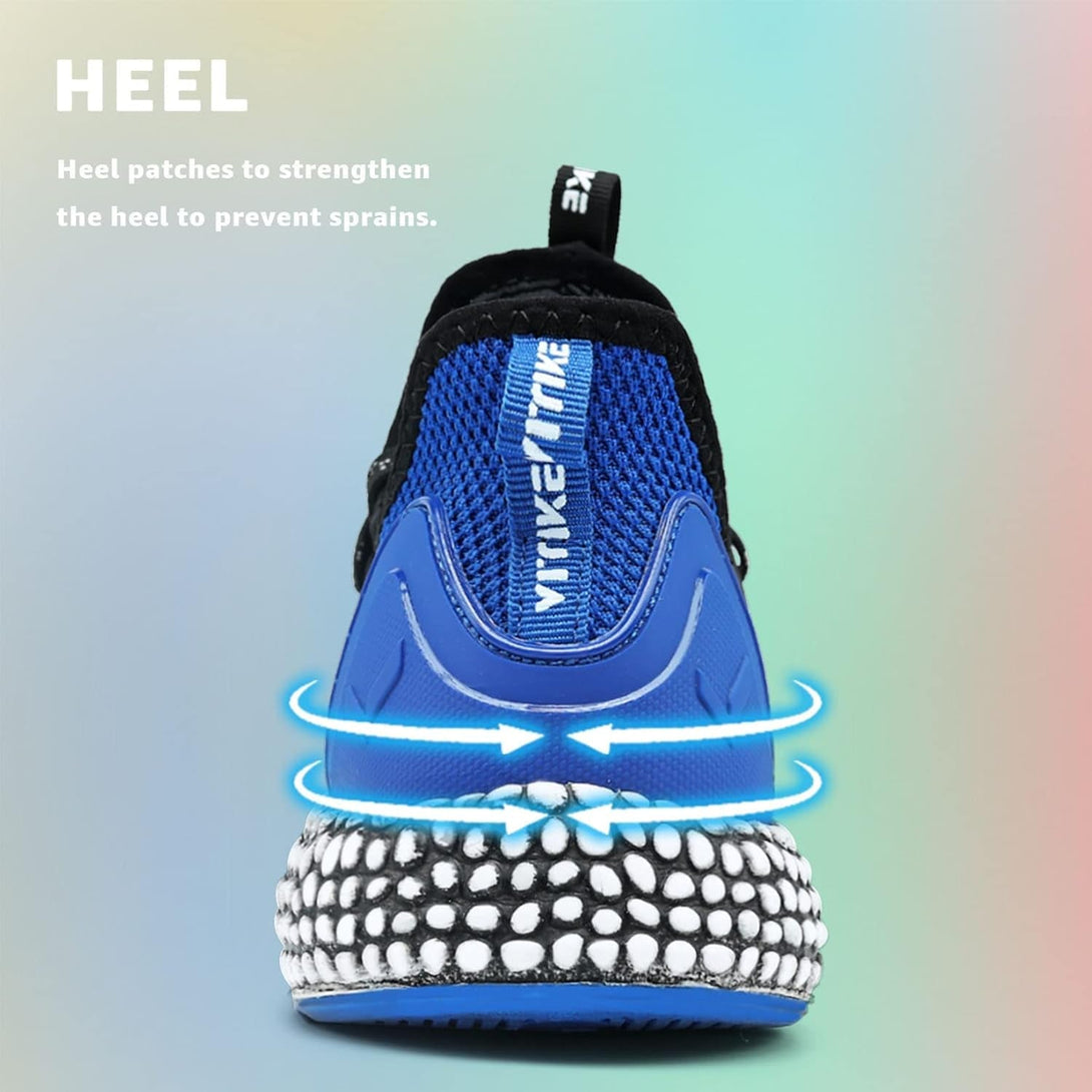 WETIKE Boy'S Shoes Mesh Slip on Lightweight Running Sneakers