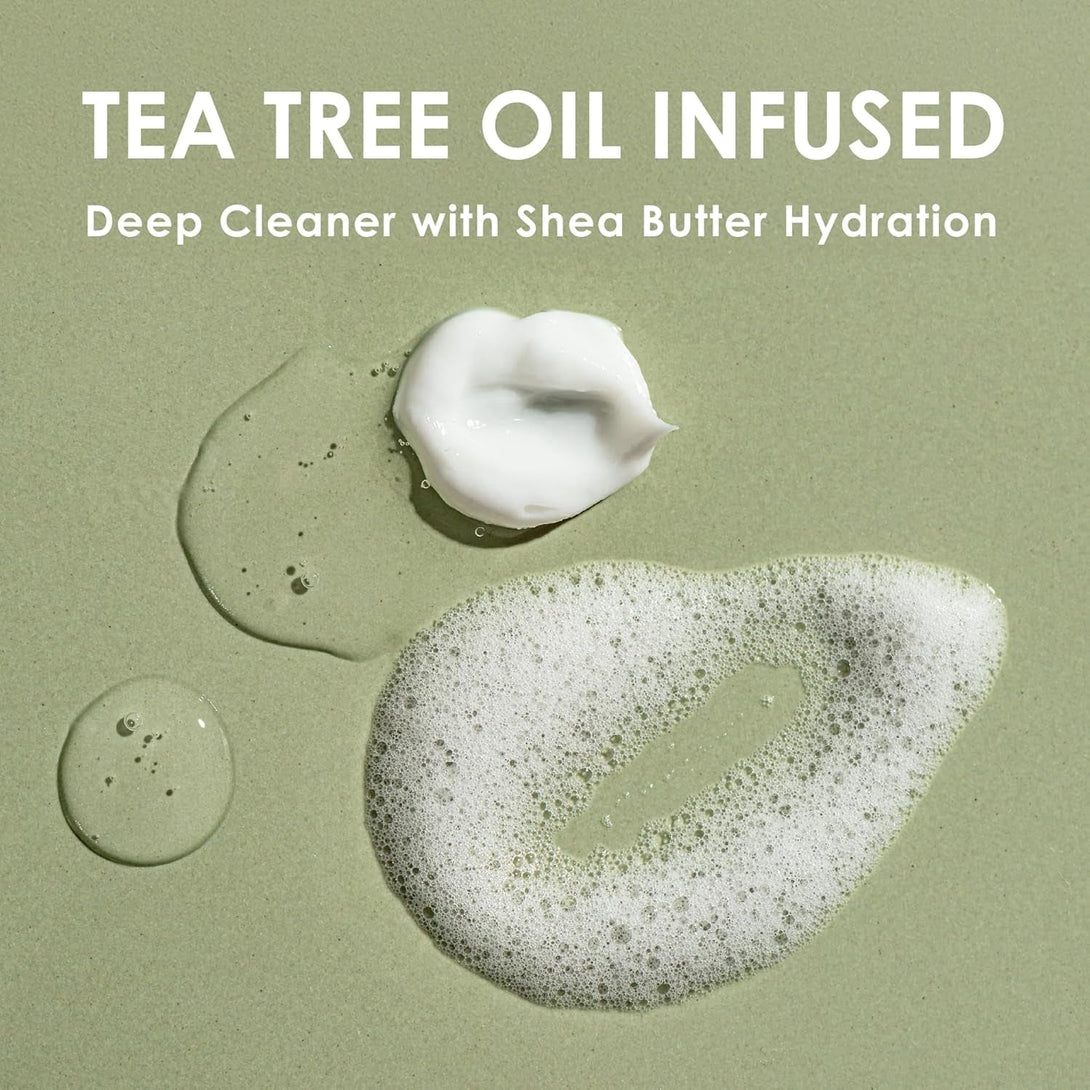 Gentle Tea Tree Oil Foaming Facial Cleanser – 1.6Oz – Non-Irritating Eyelid Cleanser & Face Wash with Tea Tree, Chamomile & Shea Butter​