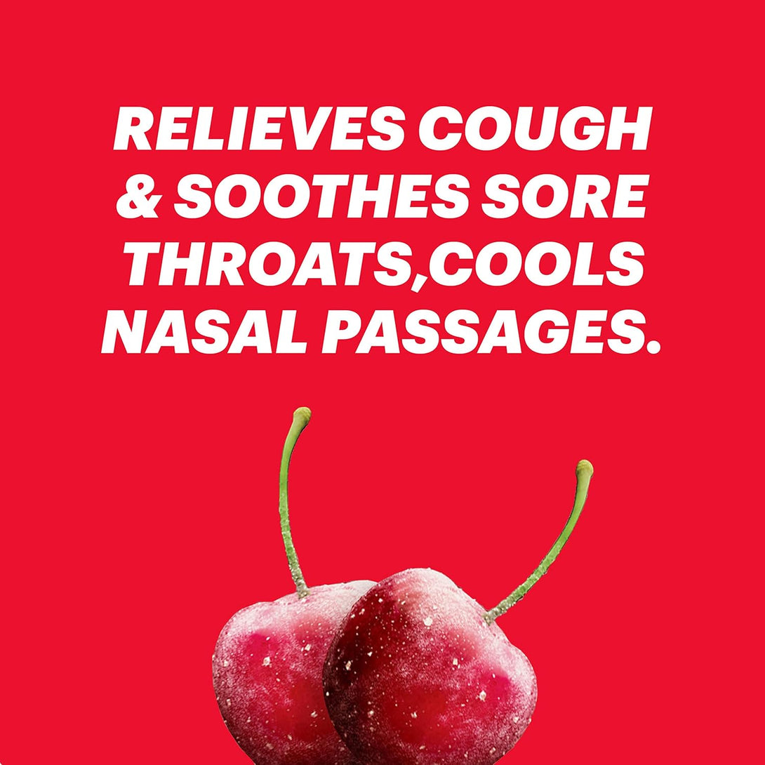 HALLS Minis Cherry Flavor Sugar Free Cough Drops, 8 Packs of 24 Drops (192 Drops Total)