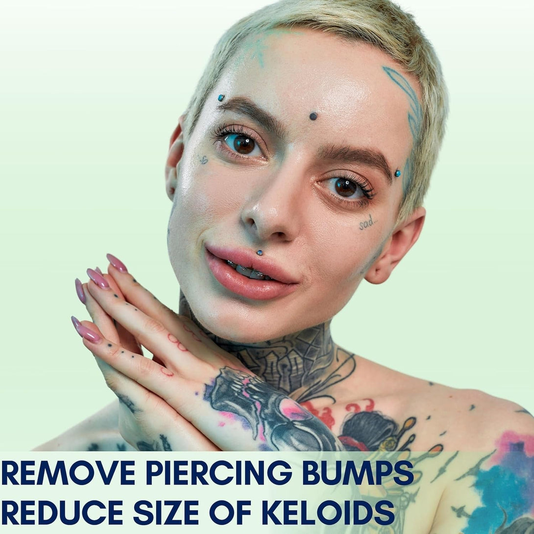 Bodyj4You Piercing Keloid Bump Removal - Natural Oil Piercing Bump Treatment - Nose Septum Belly Ear Cleaner Soothing Skin Recovery Solution - Safe Care Piercing Reduce Appearance Scars - 0.33 Fl Oz