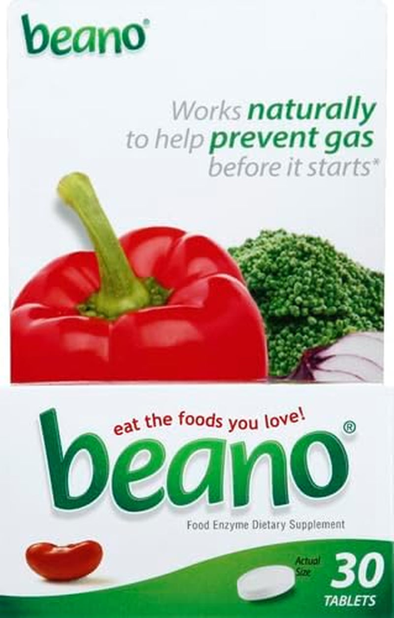 Beano Ultra 800 Gas Prevention, Food Enzyme Dietary Supplement, Help Digest Gas-Causing Foods, 30 Tablets