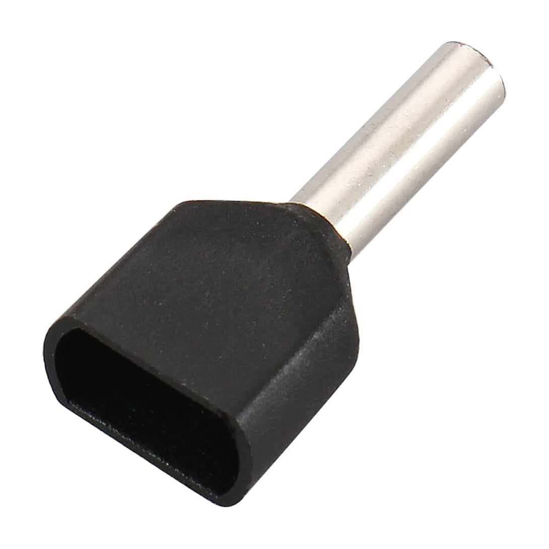 Baomain AWG 16/1.5Mm² Wire Copper Crimp Connector Twin Insulated Ferrule Pin Cord End Terminal TE1508 Black Pack of 100