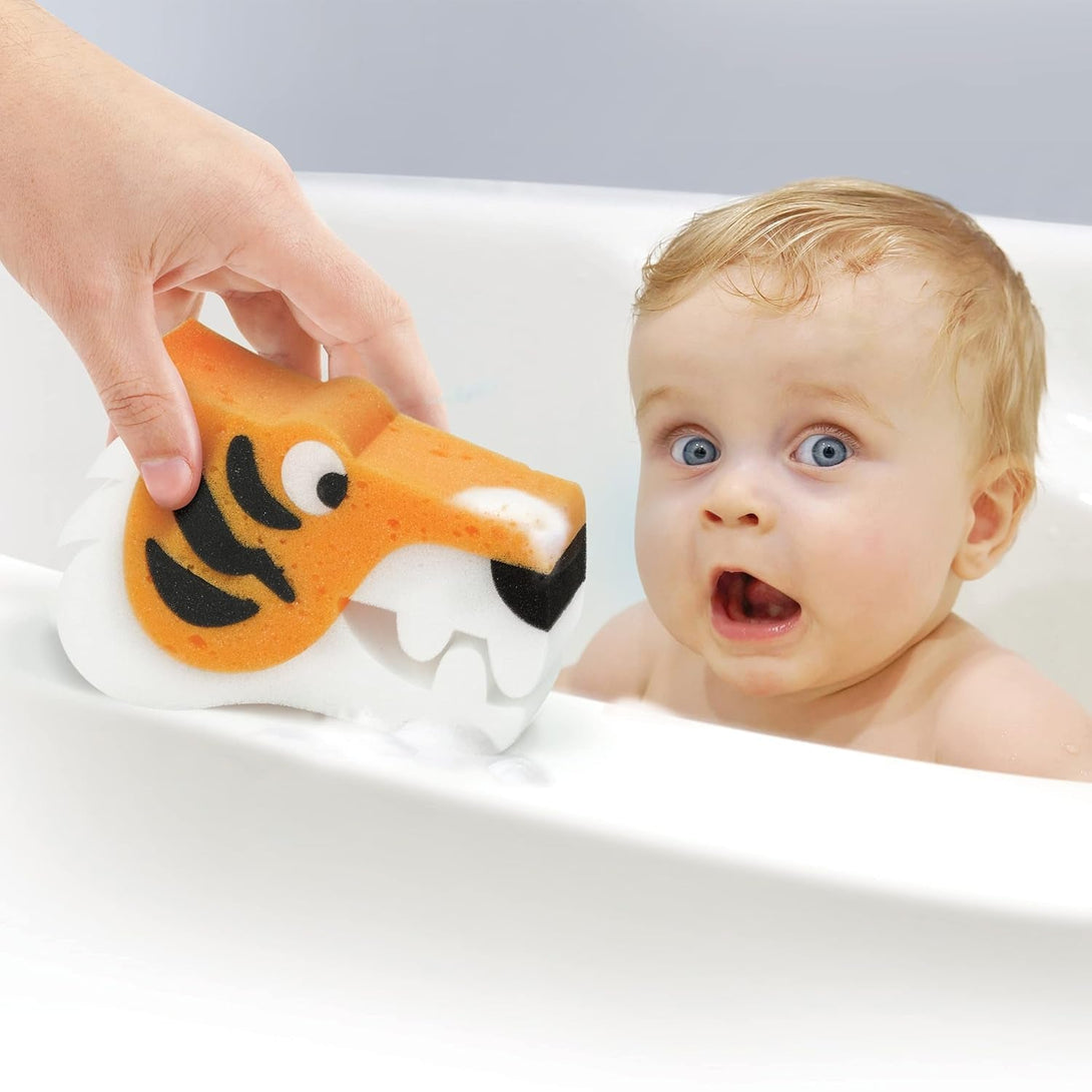 Genuine Fred Bath Biters, Children'S Bath Sponge, Tiger
