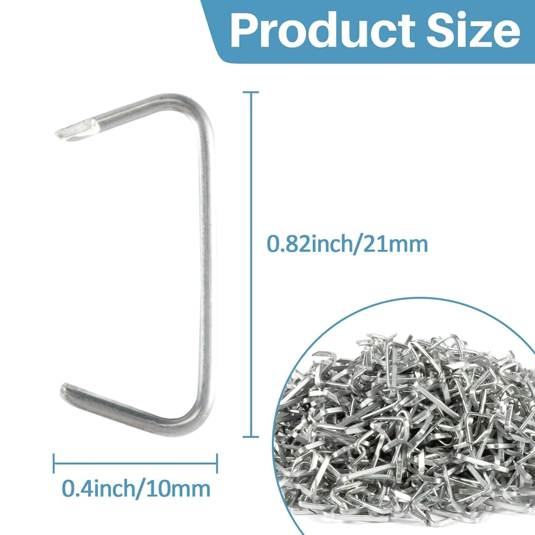 Sukh 700PCS Galvanized Hog Rings - Hog Nose Rings 3/4 Hog Ring Kit Hog Nose Clips Heavy Duty Hog Rings for Auto Upholstery Fencing Furniture,Bagging,Railing,Bungee Shock Cords.Animal Pet Cages