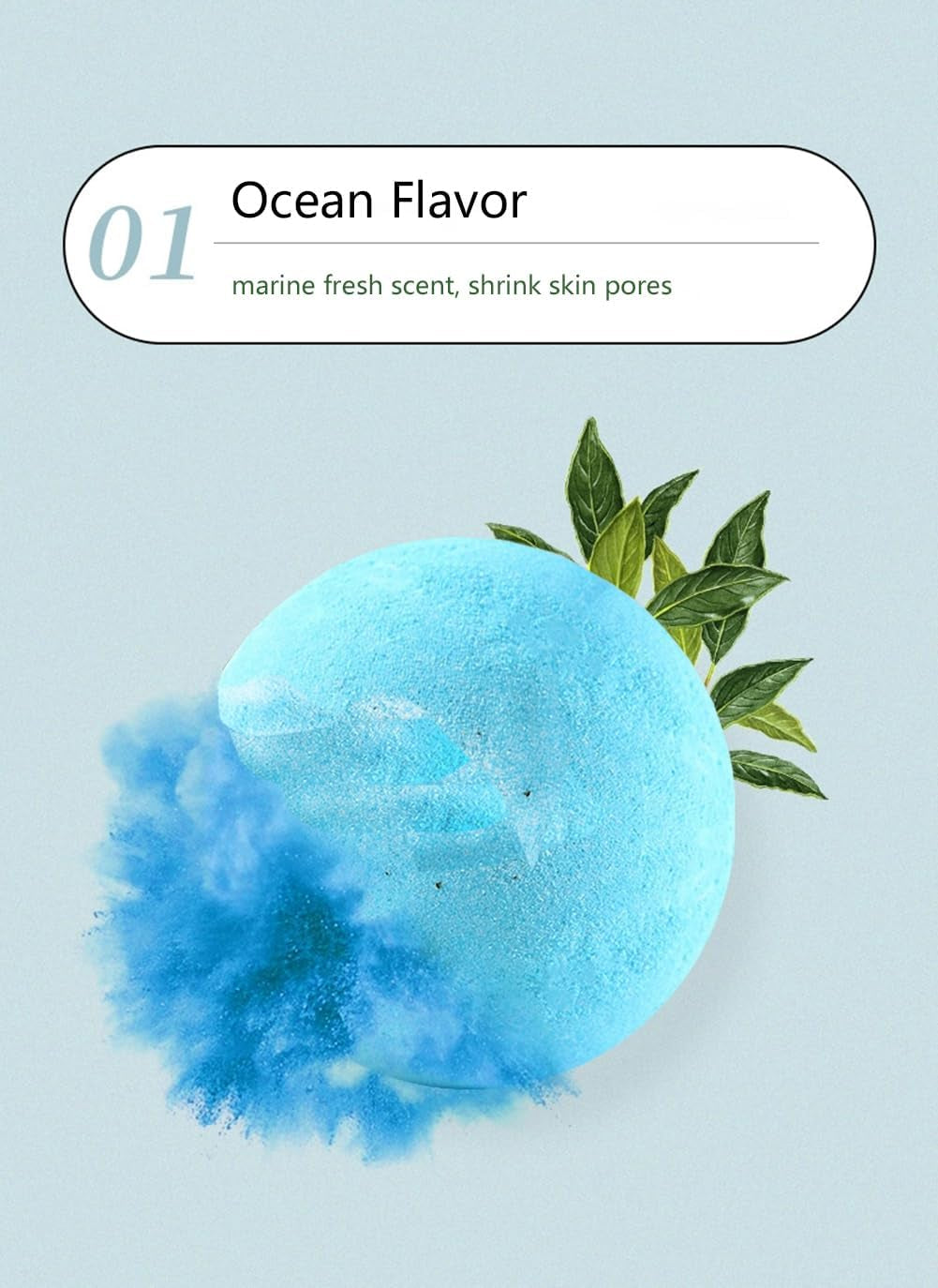 Bath Bombs Gift Set,Organic Handmade Large Fizzer with 100% Natural Materials for Kids, Women Men, Best Gift for All Festivals Including Lemon, Rose, Lavender, Vanilla, Green Tea, Ocean(6Pcs)