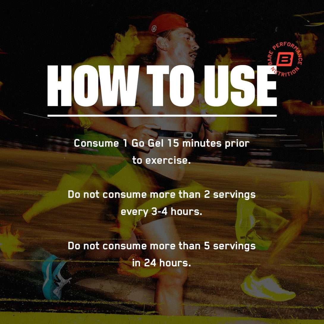 BARE PERFORMANCE NUTRITION, BPN Go Gel Endurance, 24G of Carbohydrates & 100 Calories per Pack, Vegan + Gluten Free Running Gel, 10 Single-Serving Packs, Apple Cinnamon