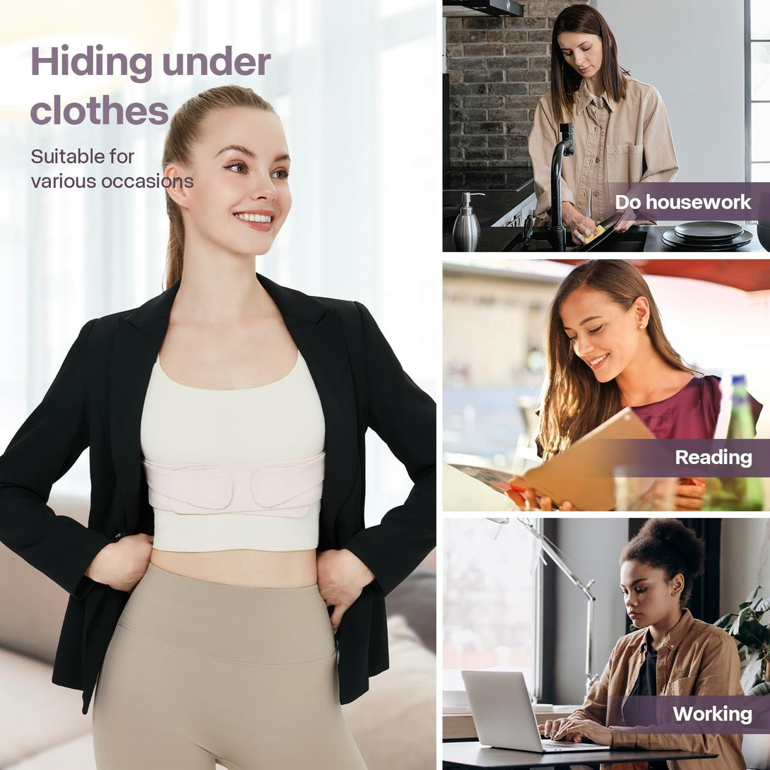 Back Brace Posture Corrector for Women, Upper Back Support Straps Straightener, Hunchback Improve Posture Correct-Shoulder, Upper Back Pain Relief Invisible under Clothes (Black, S/M)