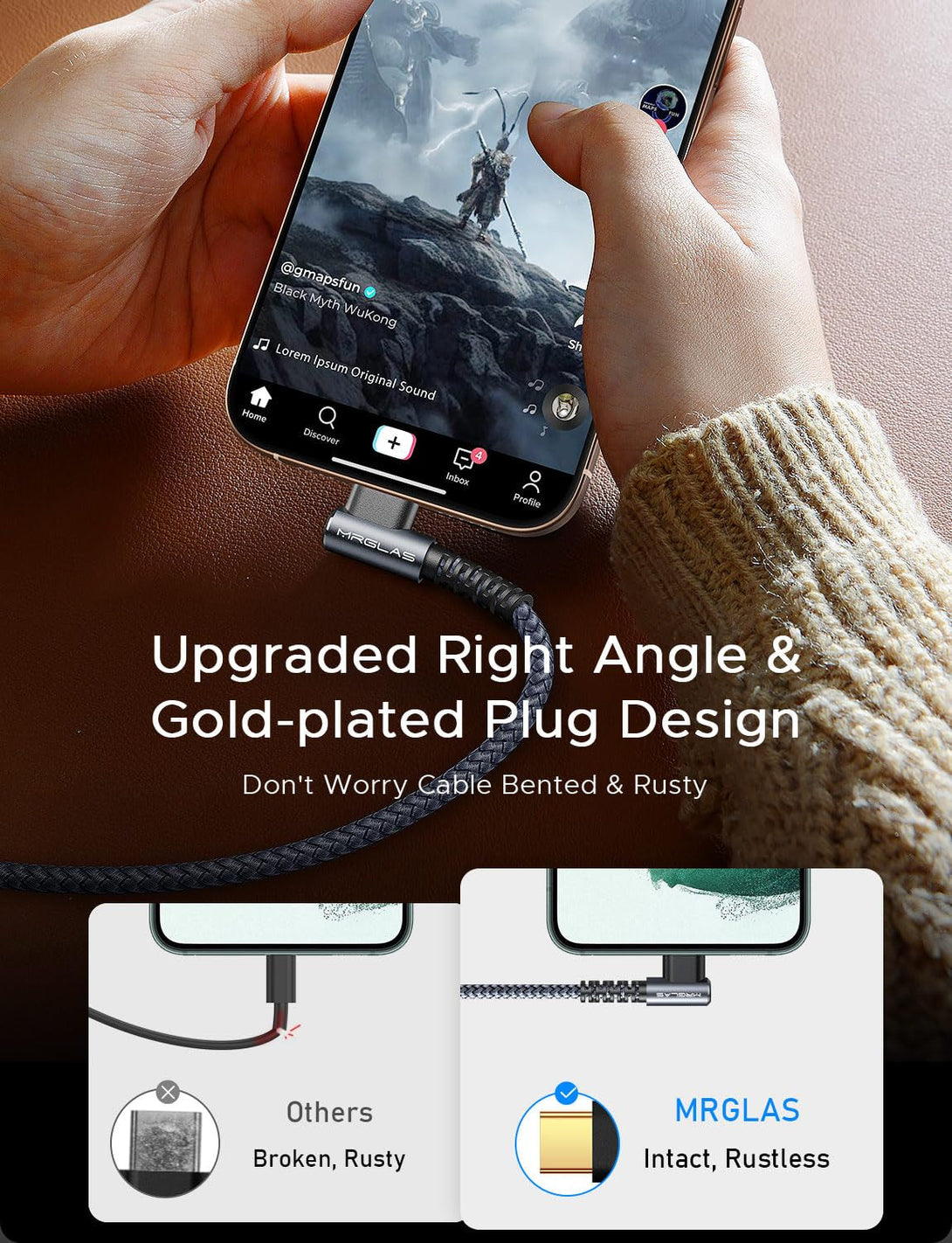 MRGLAS USB C Cable 3.2A, USB to USB C Cable [2-Pack,6.6Ft], Iphone 16 Charger, Type C Charger Fast Charging for Iphone 15 Pro Max, Samsung Galaxy S25 Ultra S24 S23 S22 S21 S20 S10 S9, Note 20,Pixel 9