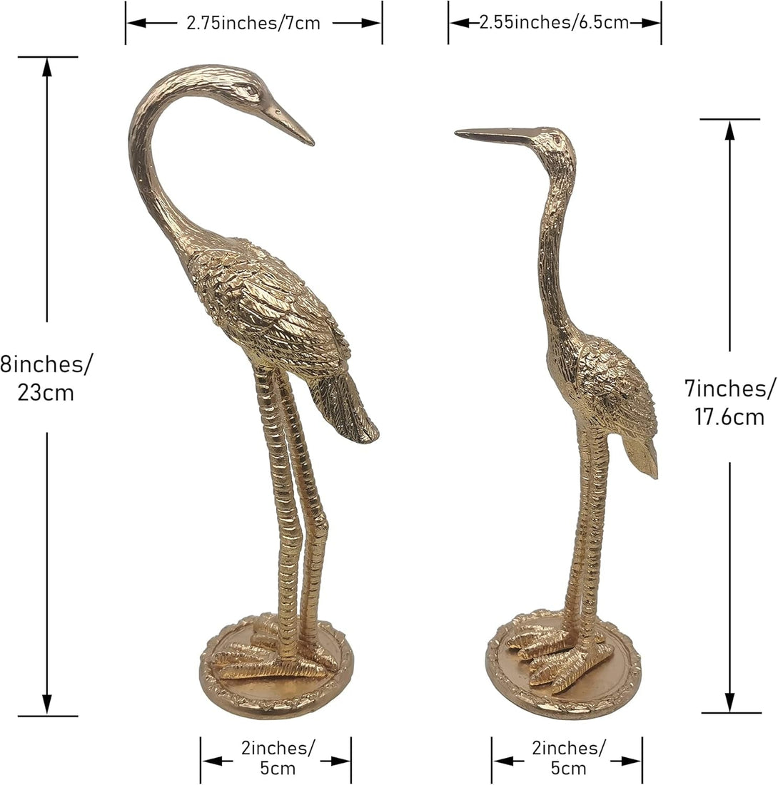 Metal Crane Ring Holder Stand for Jewelry, Engagement and Wedding Ring Display, Gold Decorative Ornaments Home Decor for Living Room, Bedroom, Desktop, Cabinets