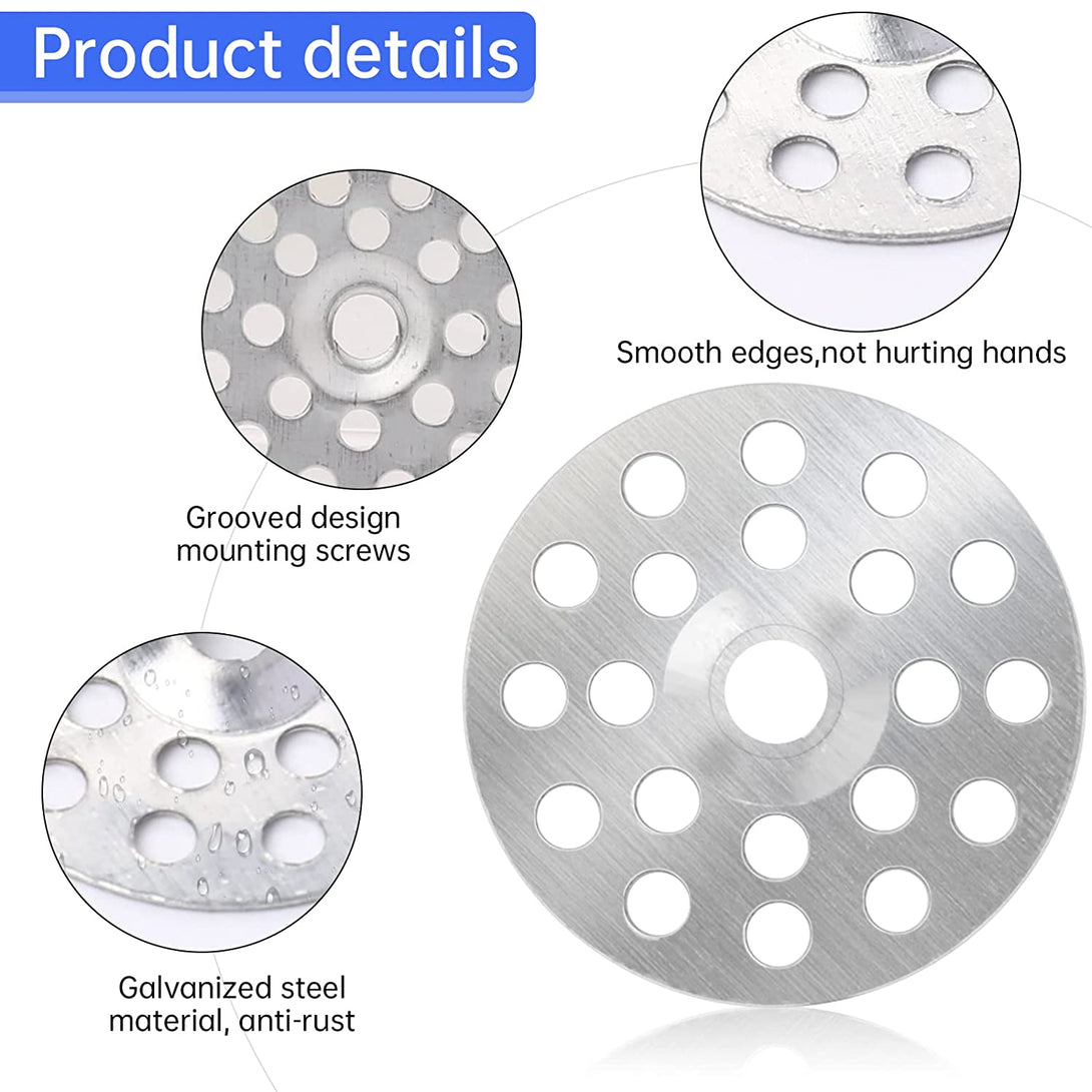 1 Inch Plaster Washers Metal Washers for Screws, 100PCS Plaster Wall Repair Rings Plaster Buttons Profile Washer Drywall Repair Kit