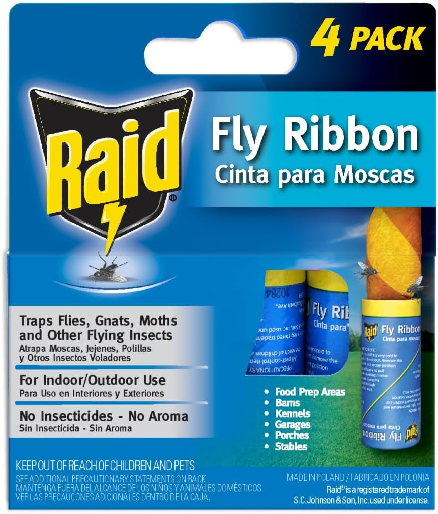 Raid Fly Ribbon Bug & Insect Catcher (4 Pack)