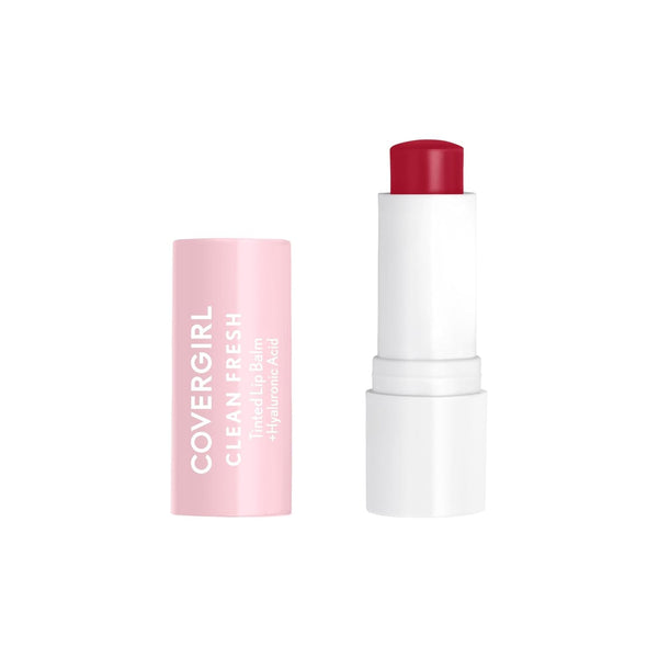 Covergirl Clean Fresh Tinted Lip Balm, Vegan Formula, Hydrating, Natural Finish, Cherry-Ish You, 1 Count