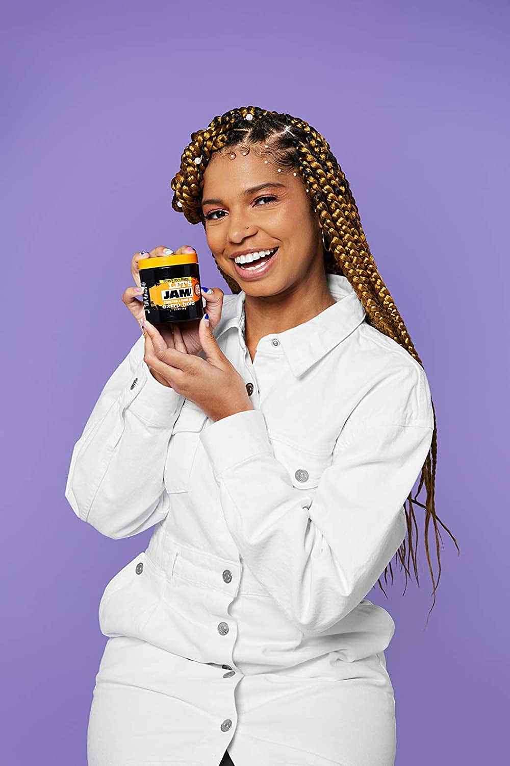 Softsheen-Carson Let'S Jam! Shining and Conditioning Hair Gel by Dark and Lovely, Extra Hold, All Hair Types, Styling Gel Great for Braiding, Twisting & Smooth Edges, Extra Hold, 14 Oz