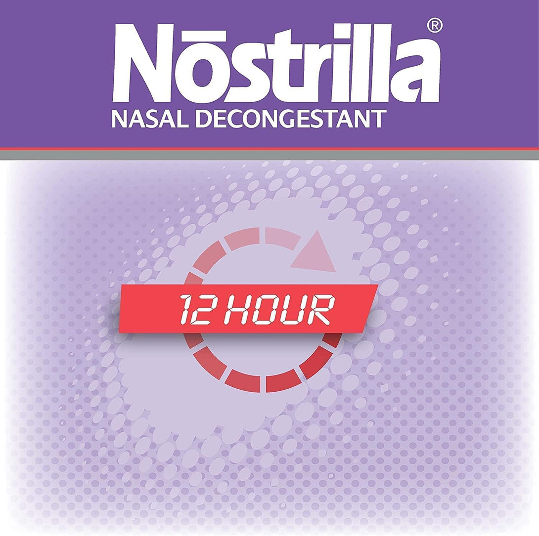 Nostrilla Nasal Decongestant Spray, Stuffy Nose Relief, 0.5 Oz (6 Pack)