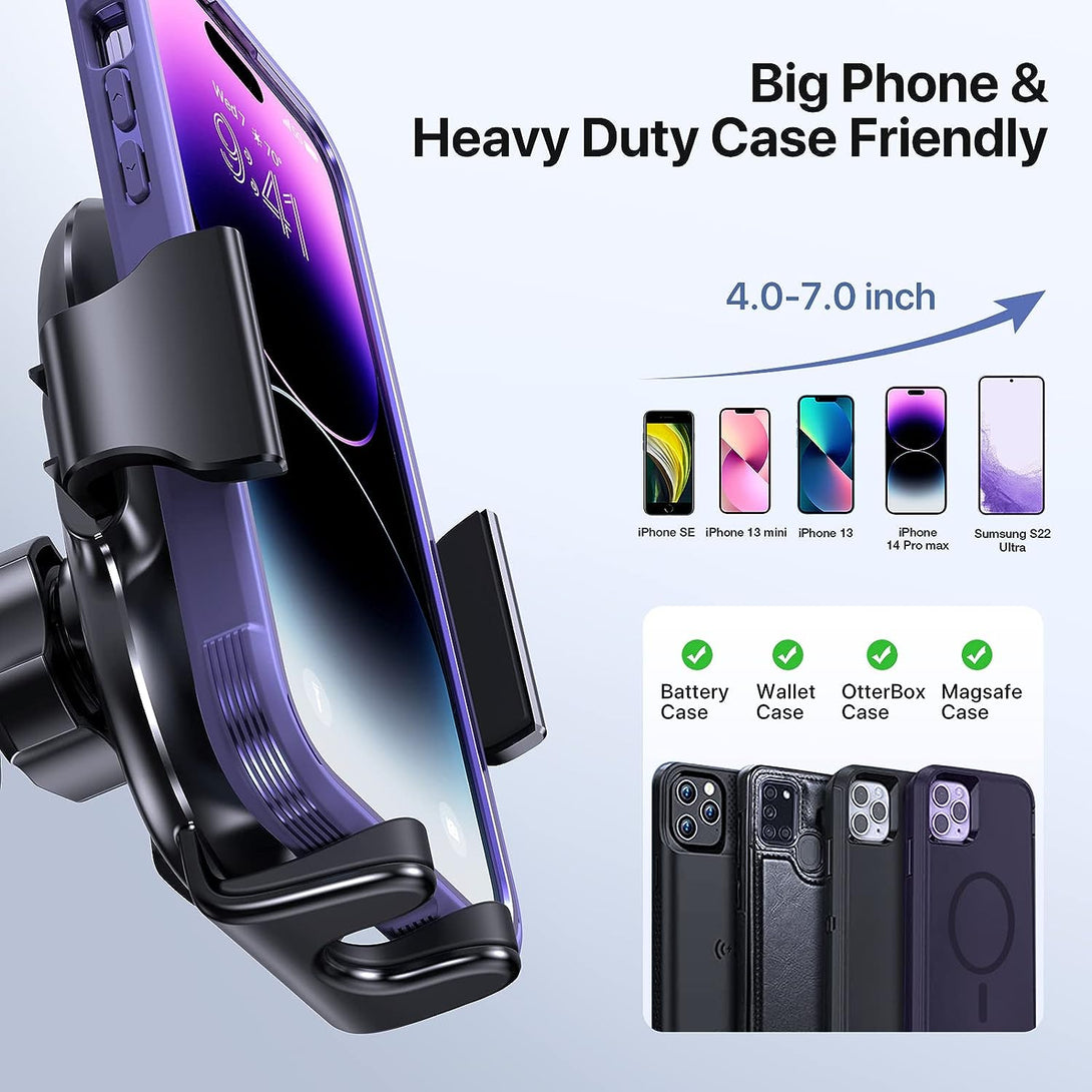 Miracase 3-In-1 Car Phone Holder Mount, Universal Cell Phone Holders for Your Car Dashboard Air Vent Windshield Compatible with Iphone 16 15 14 13 12 11 Pro Max Xs XR X, Galaxy