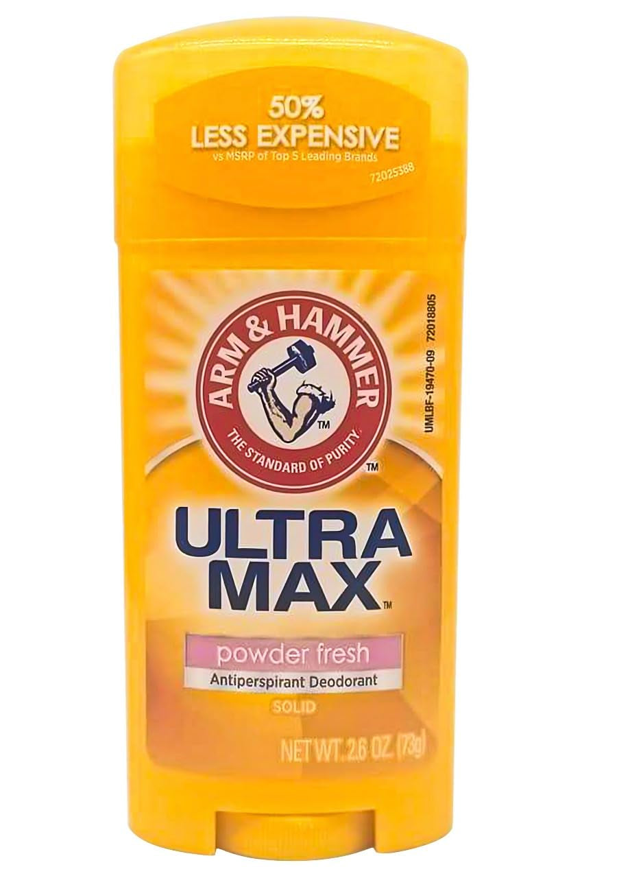 Arm & Hammer Ultramax Invisible Solid Powder Fresh Antiperspirant & Deodorant-2.6 Oz