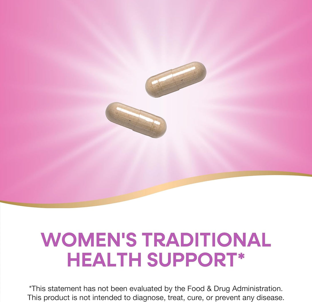 Nature'S Way Wild Yam Root, Women'S Traditional Health Support*, 700 Mg per 2-Capsule Serving, Non-Gmo Project Verified, 100 Vegan Capsules (Packaging May Vary)