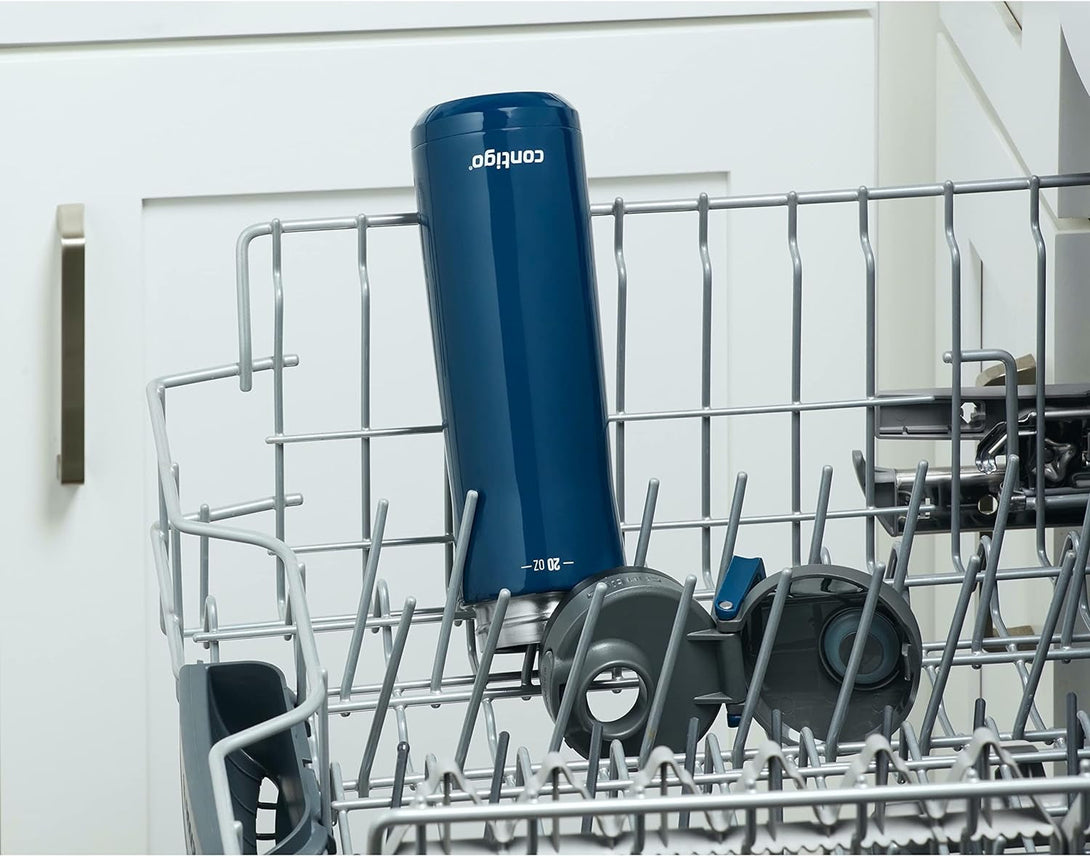 Contigo Jackson Chill 2.0, Vacuum-Insulated Stainless Steel Water Bottle with Secure Lid, Leak-Proof Travel Friendly, 20Oz Capacity, Blueberry Color, Keeps Drinks Cold for 12 Hours