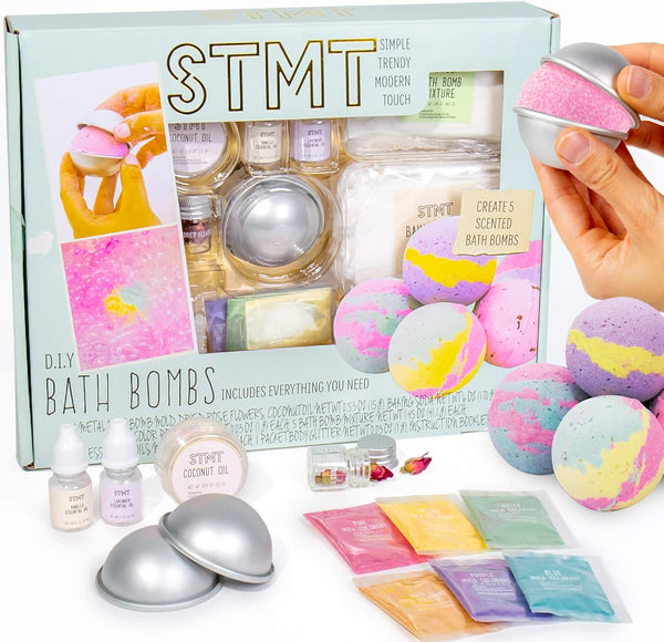 STMT D.I.Y. Bath Bomb Kit, STMT Kits for Girls, Bath Bomb Mold, Spa Kit for Kids, Bath Crumbles, Ages - 6+, 1 Count (Pack of 1), Green