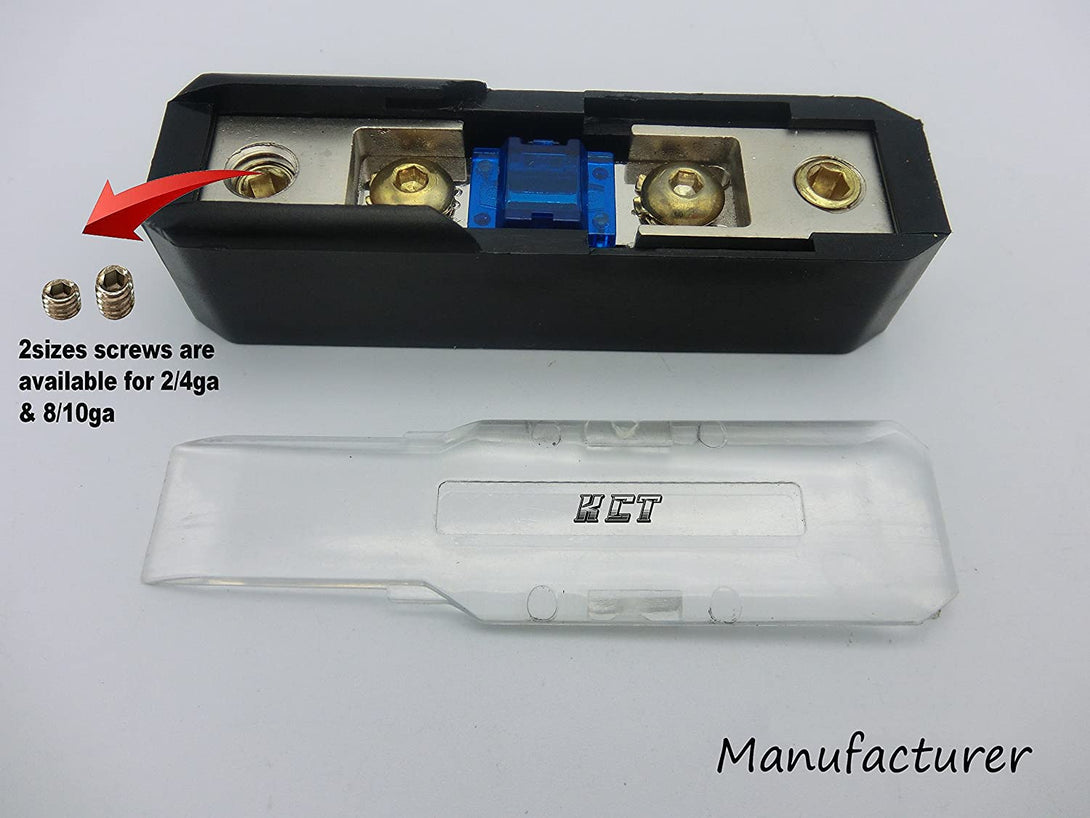 In-Line Mini ANL Fuse Holder 2/4GA-2/4GA with Fuse Distribution Block Stereo/Audio/Car