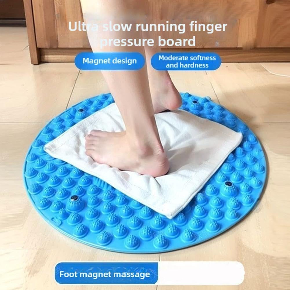 Foot Pressure Point Massager Mat, Acupressure Mat for Feet,Relaxation Massage Mat Feet Massage Pad, Portable Foot Acupressure Mat Massage Tool for Home Fitness (Blue 55CM)