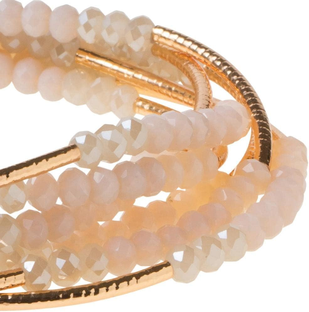Scout Curated Wears - Women'S Scout Wrap Bracelet & Necklace - Ivory Combo/Gold