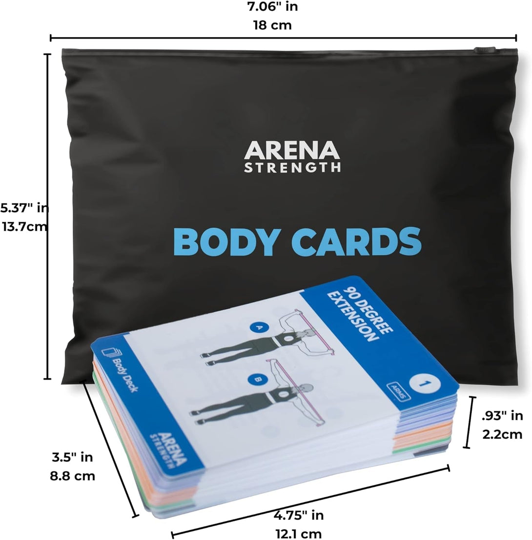 Arena Strength Workout Cards - Instructional Fitness Deck for Booty Band Workouts, Beginner Fitness Guide for Resistance Band Training Exercises at Home. Includes Workout Routines.