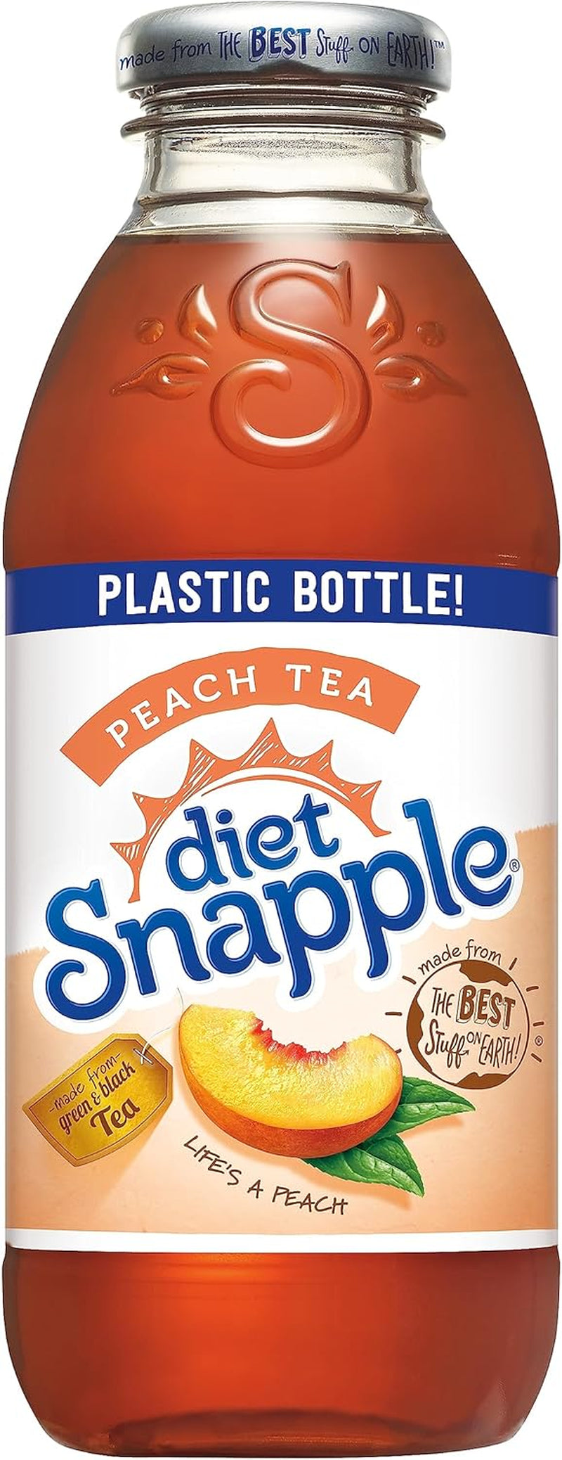 Snapple Diet Iced Tea, Peach, 16 Fl Oz