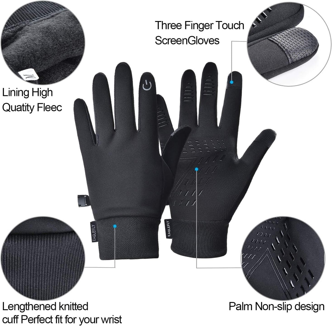 Winter Gloves Women Men Waterproof Warm Gloves with Touch Screen Fingers Thermal Glove for Men Women Running Riding Cycling Driving Windproof Water Resistant