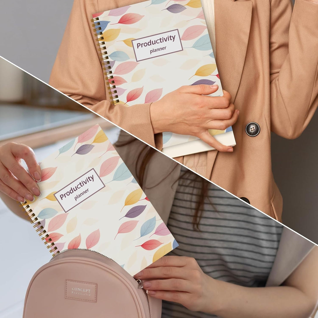 ADHD Daily Planner - Productivity Planner & Undated Task Management Organizer for Neurodivergent Adults, Focused Planners for Men & Women - B5 Colorful Leaves