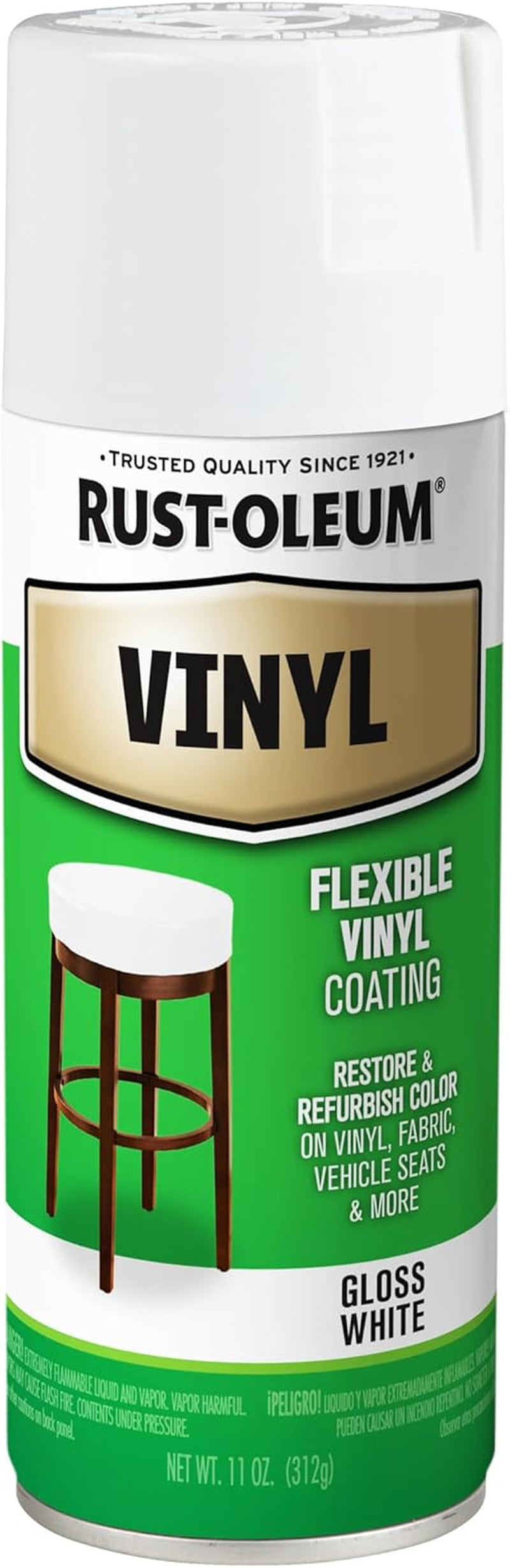 Rust-Oleum 1911830 Vinyl Spray, 11 Oz, White