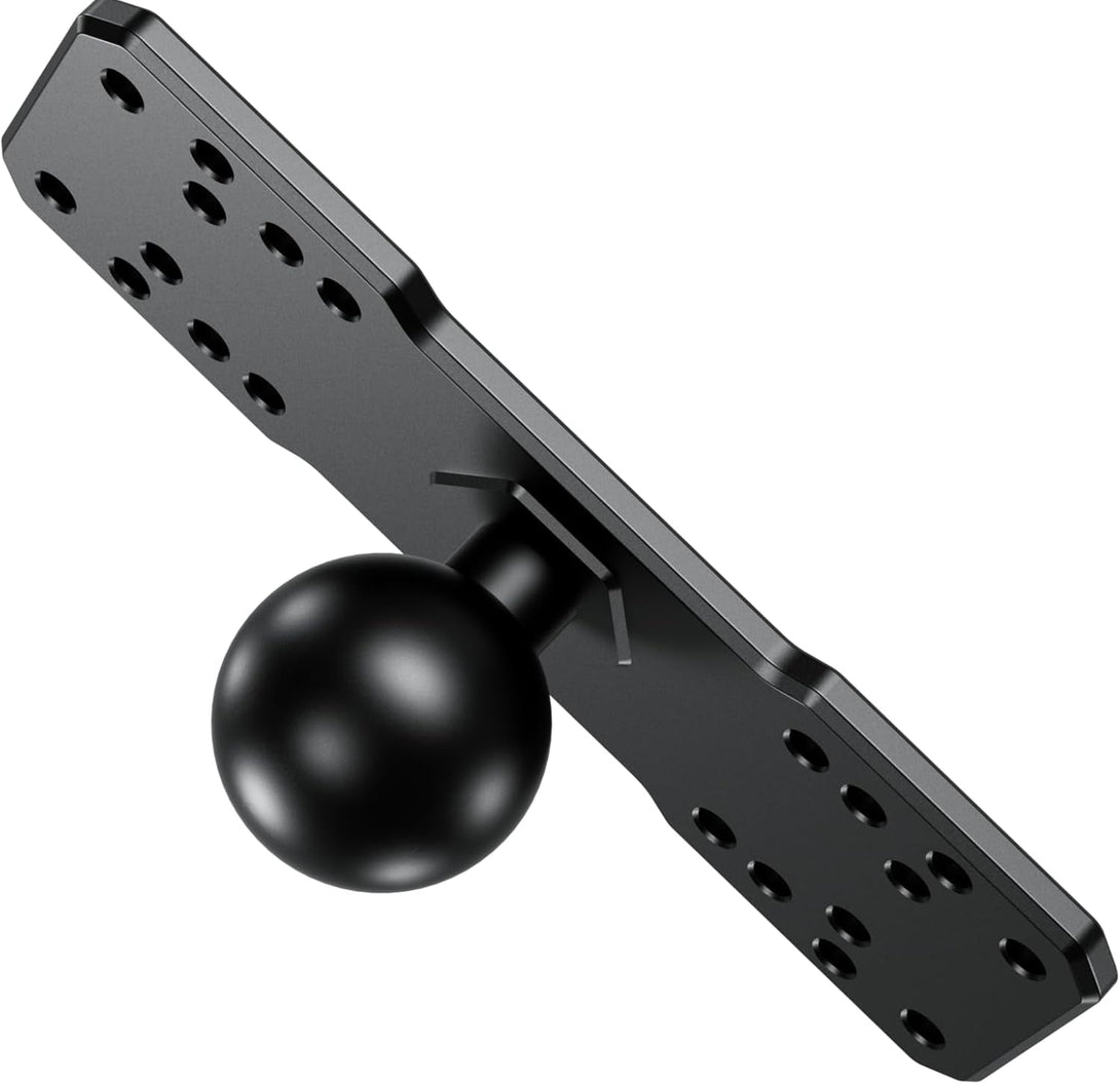 BRCOVAN 1.5'' Ball Fish Finder Mount, Aluminum Alloy Universal Marine Electronic Plate for RAM Mounts C Size 1.5 Inch Ball Double Socket Arm, Fit for Garmin, Lowrance, Humminbird, Raymarine and More