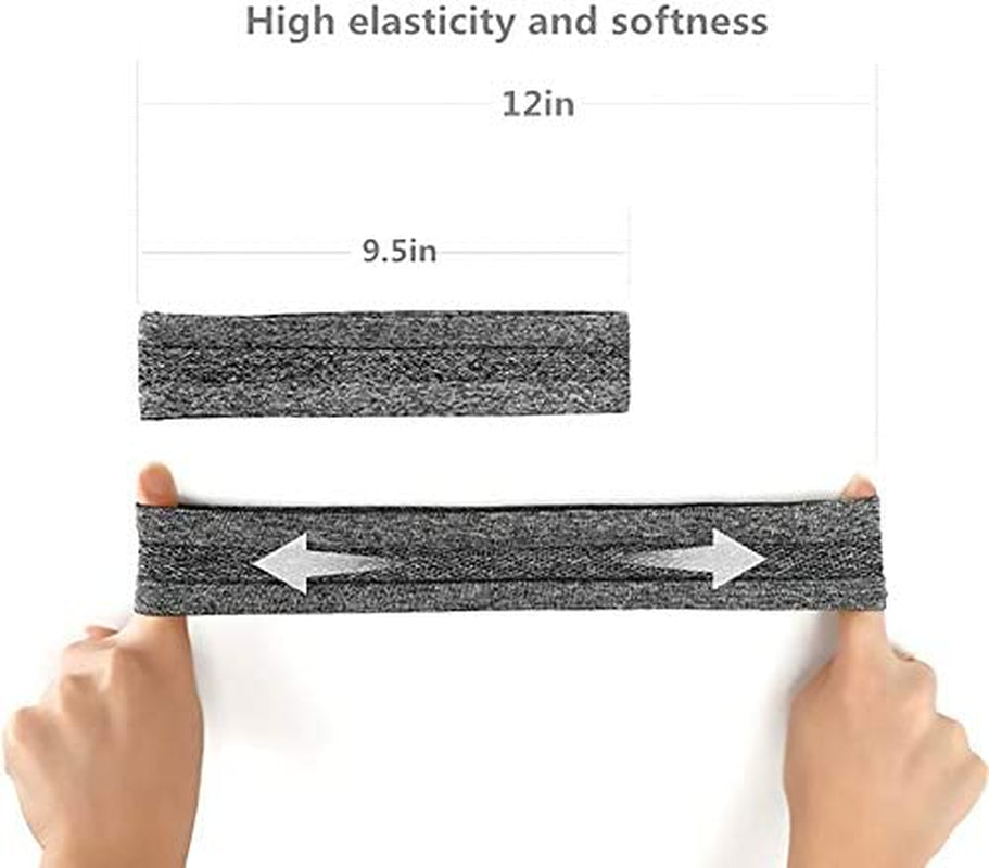 6Pack Sweat Bands Headbands for Women Workout, Women'S Fashion Non Slip Headband, Moisture Wicking Sweatband for Sports Running Athletic Yoga