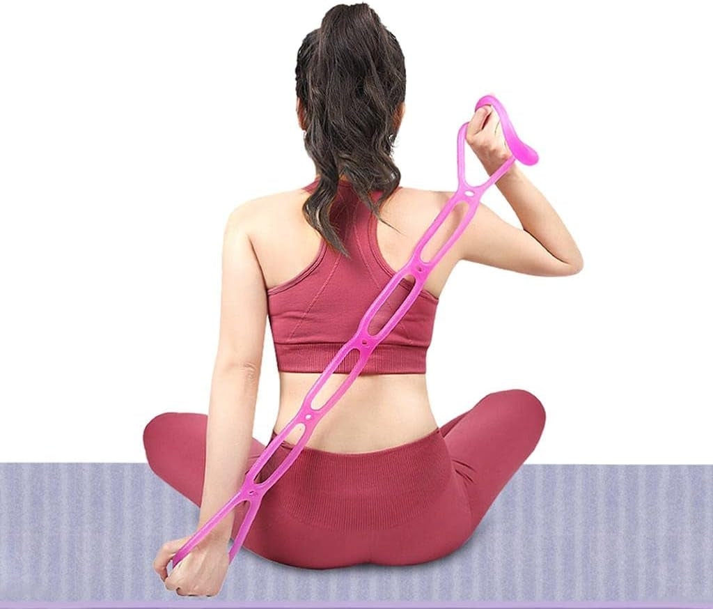 7 Ring Stretch Resistance Exercise Band, Miracle Miles Band, Yoga Stretching, Arm, Shoulders Foot, Leg Fitness Home Gym Physical Therapy Band