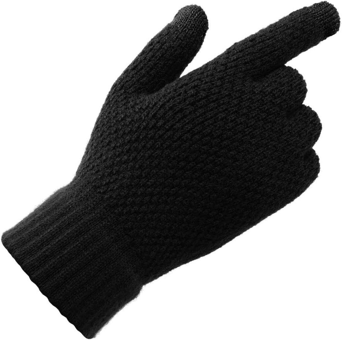 Bad Piggies Winter Gloves for Men, Touch Screen Warm Gloves with Thermal Soft Knit Fleece Lining for Running Driving Hiking