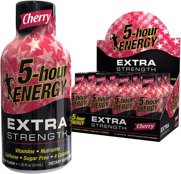 5-Hour ENERGY Shot, Extra Strength Cherry, 1.93 Ounce, 12 Count