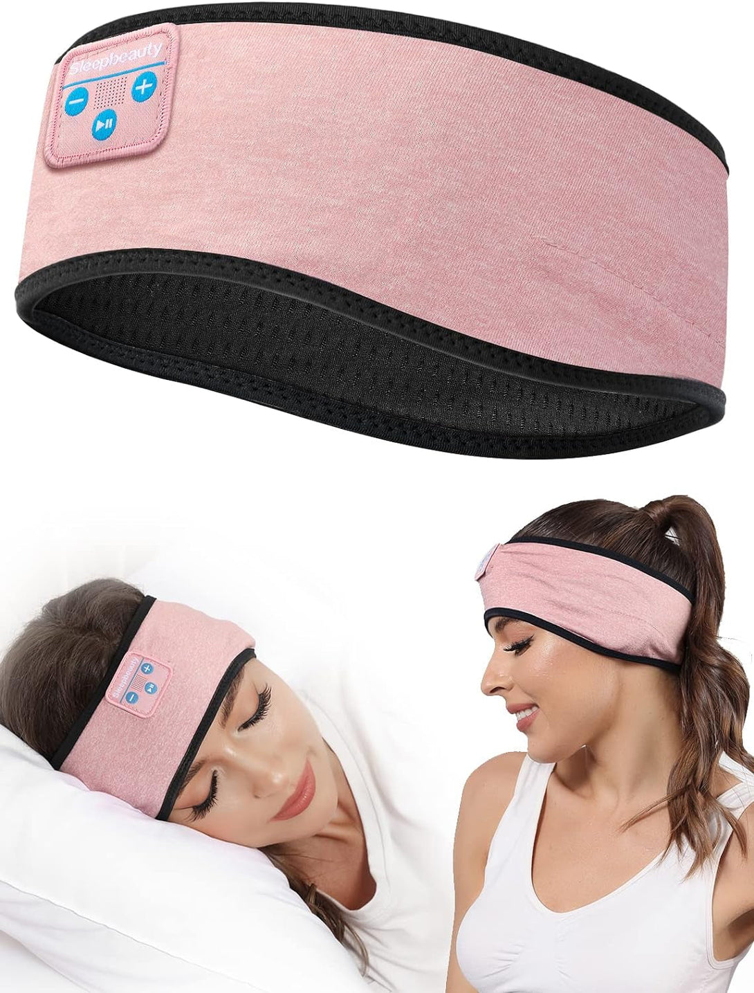 Sleep-Headphones-Wireless-Bluetooth-Headband - Comfy Sleeping Eye Mask Headphones Headset, Sport Headband Earbuds Electronics Tech Gadgets Christmas Birthday Gifts for Women Men Running