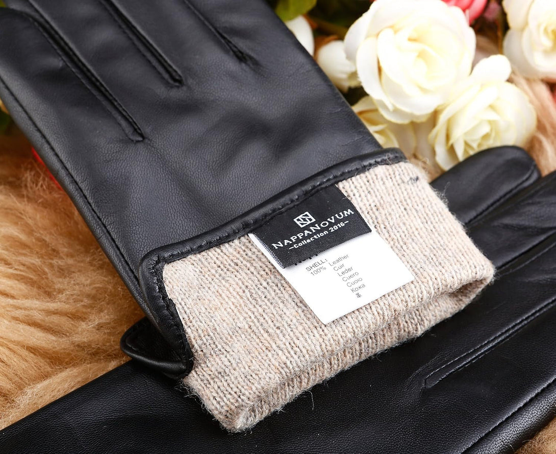 Women'S Italian Leather Gloves Lambskin Winter Comfort Gloves (Touchscreen or Non-Touchscreen)