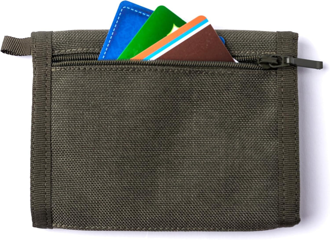 Chameleon Trifold Men Nylon Wallet - Military Tactical Mens Wallets- ID Card Holder - Canvas Thin Front Pocket Travel Wallet -Coin Zipper Pocket