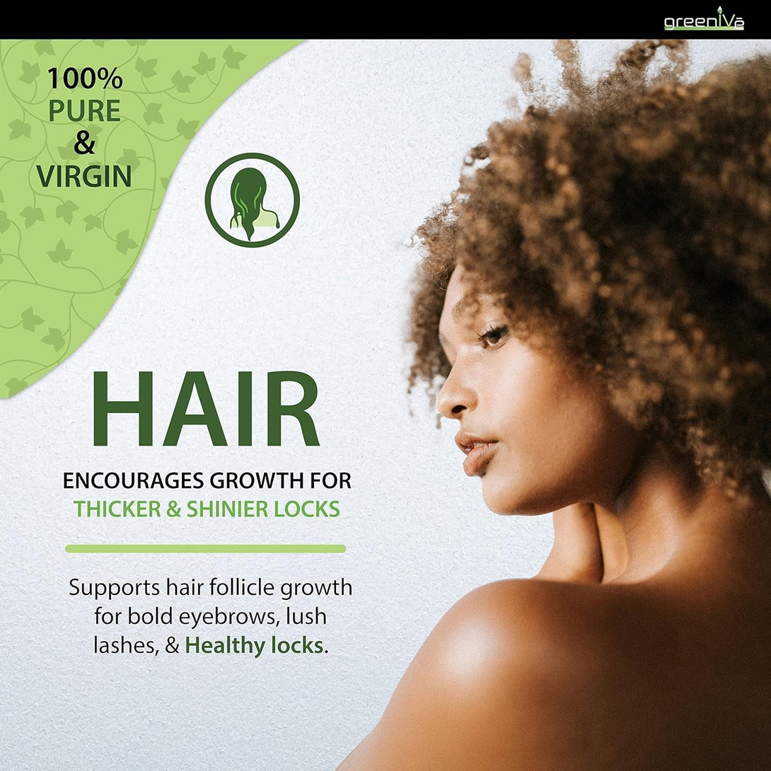 Greenive Castor Oil Organically Grown 100% Pure 4 Fl Oz Bottle Cold Pressed, Hexane Free, Eyelash and Eyebrow Growth Serum, Skin Moisturizer Detox and Wraps