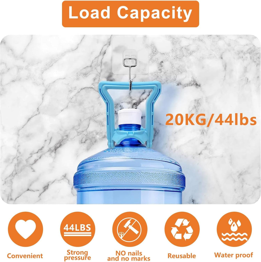 Adhesive Hooks for Hanging 33Lbs Heavy Duty Towel Coat Hooks Waterproof Self Adhesive Wall Hooks for Bathroom Shower Kitchen Door Home Improvement Utility Hook