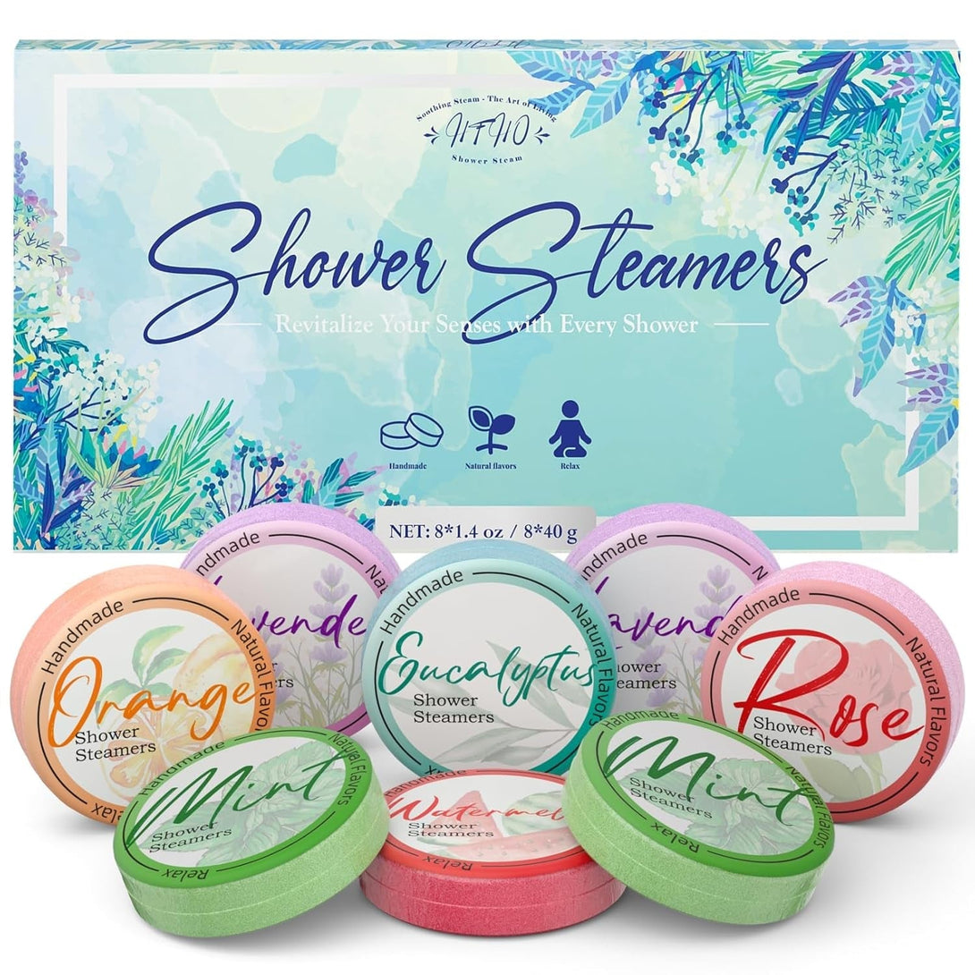 Shower Steamers Aromatherapy 8 Pack - Gifts for Women, Shower Bombs with Essential Oils, Self Care and Stress Relief Stocking Stuffers, Relaxation Birthday Gifts for Women and Men