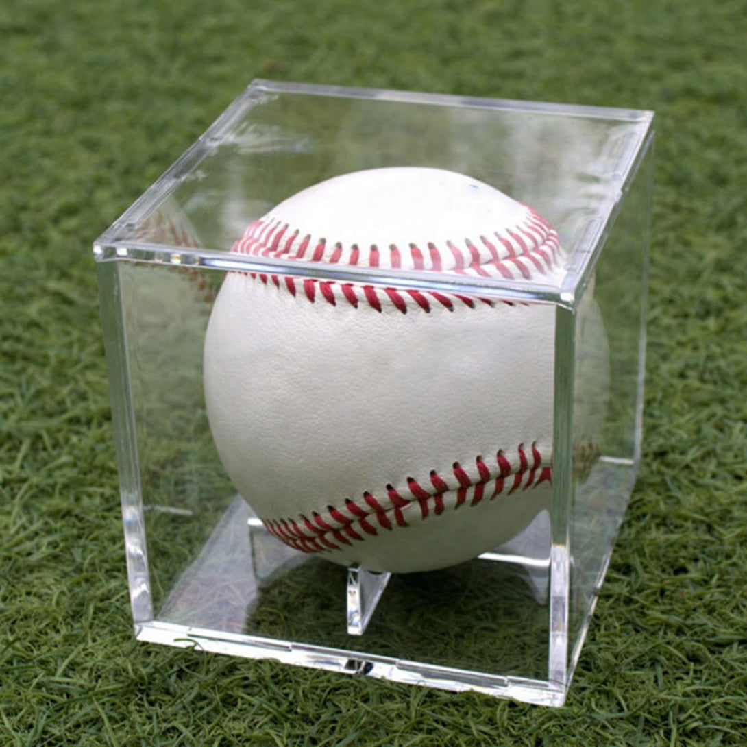 Acrylic Baseball Case for Display, UV Protected Baseball Display Cube, Autographed Baseball Clear Display Case, Baseball Display Case for Memorabilia Baseball (1PC)