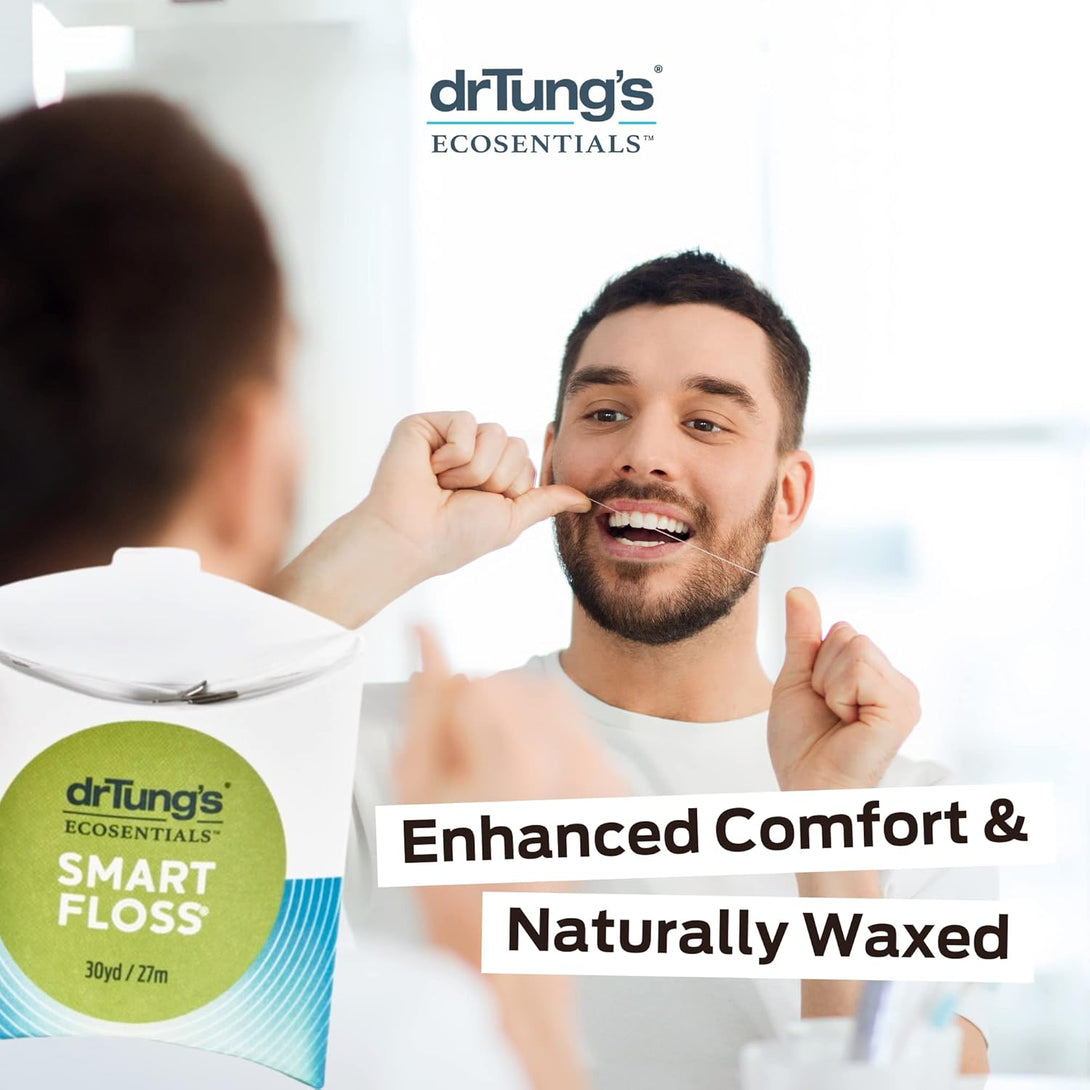 Drtung'S Smart Floss - Natural, PTFE & PFAS Free Floss, Gentle on Gums, Expands & Stretches, BPA Free Floss - Natural Dental Floss Cardamom Flavor (Pack of 2)