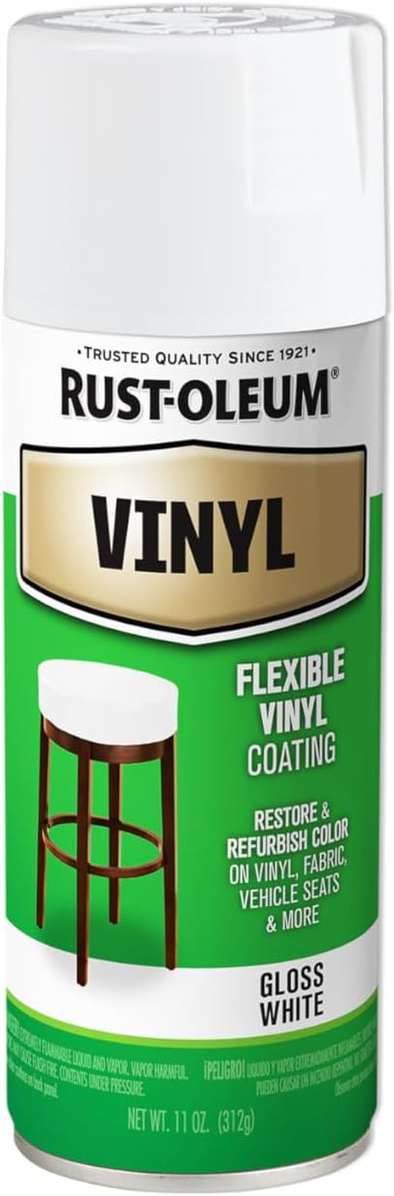 Rust-Oleum 1911830 Vinyl Spray, 11 Oz, White