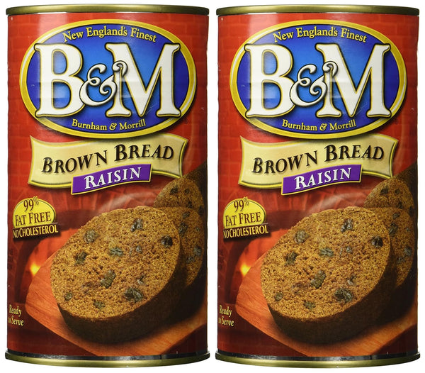 B & M BREAD BROWN RAISIN, 16 Oz (Pack of 2)