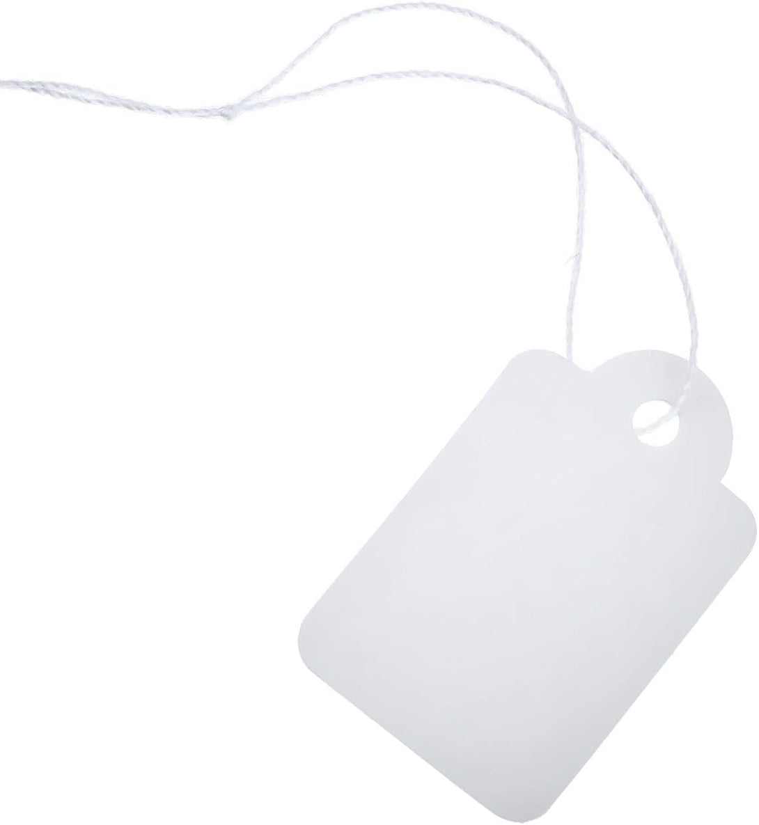 500 Pack White Marking Tags Jewelry Price Tags Hang Price Labels Display Tags with Hanging String