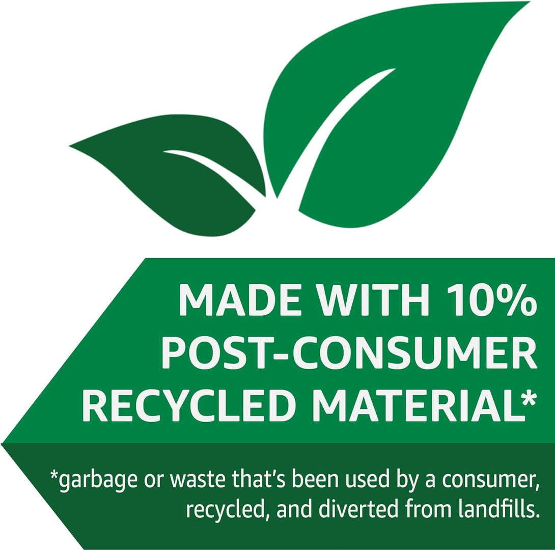 Amazon Basics 13 Gallon Flextra Strength Tall Kitchen Drawstring Trash Bags, Tear Resistant, 10% Post Consumer Recycled, 90 Count